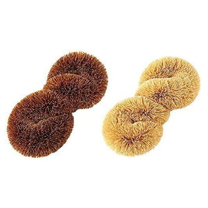 Kamenoko Tawashi Brown Coconut Coir Fiber Twisted Dish Scrubber Japan - YOYO JAPAN