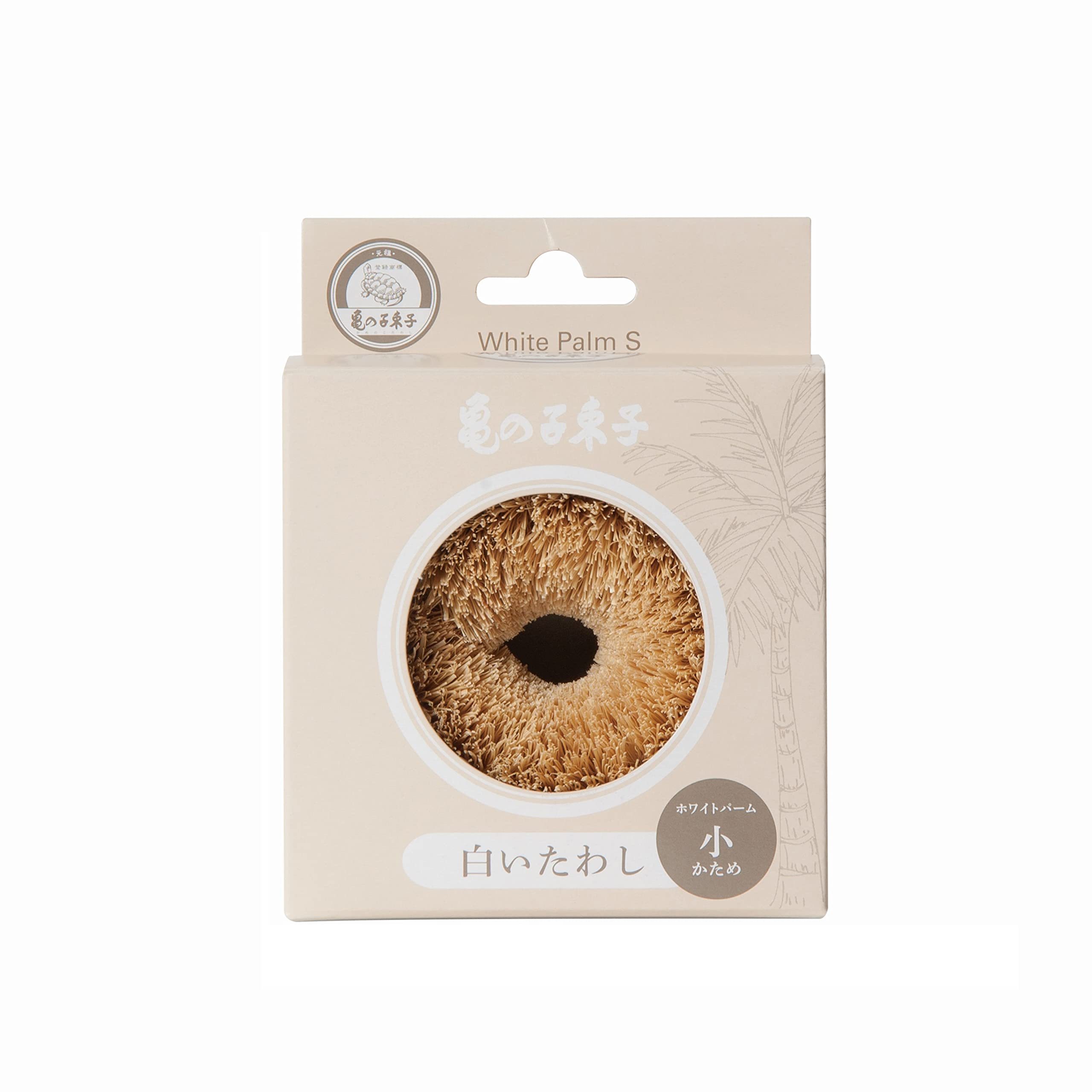 Kamenoko Tsubushi Nishio Shoten White Scrubber Palm (Small) Made In Japan - YOYO JAPAN