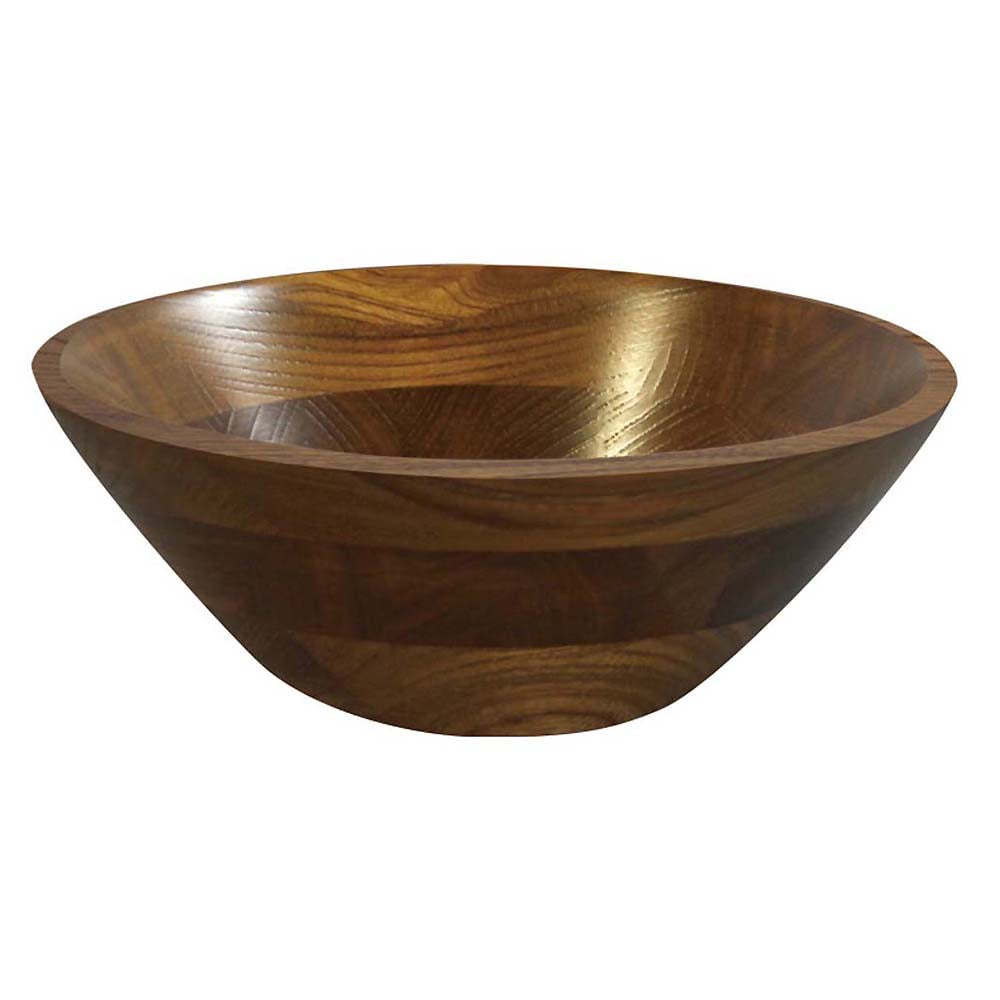 Kijihiki Zelkova Salad Bowl With Flat Edge 20cm - YOYO JAPAN