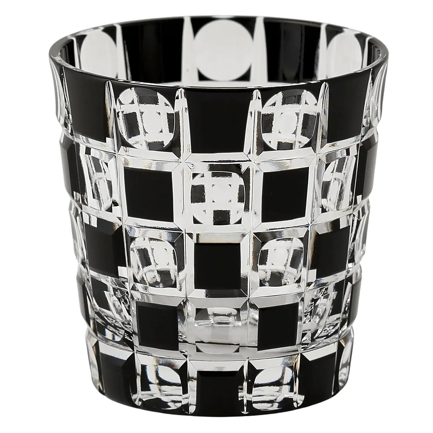 Kimoto Glassware Tokyo Kuroco Edo Kiriko Old Fashioned Glass Ichimatsu Japan - YOYO JAPAN