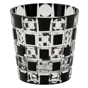 Kimoto Glassware Tokyo Kuroco Edo Kiriko Old Fashioned Glass Ichimatsu Japan - YOYO JAPAN