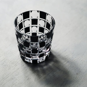 Kimoto Glassware Tokyo Kuroco Edo Kiriko Old Fashioned Glass Ichimatsu Japan - YOYO JAPAN