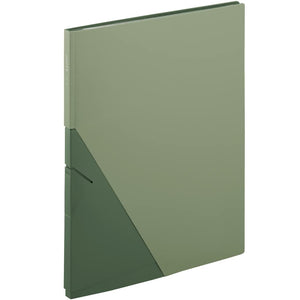 Kingjim A4 Side In Ziritz Clear File 20 Pockets Green 8837 Mito - Made In Japan - YOYO JAPAN