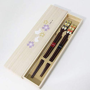 Kobayashi Lacquerware Japan Paulownia Box Couple Chopsticks Raku Rabbit Wooden Gift For Respect For The Aged Day Marriage 60Th Birthday - YOYO JAPAN