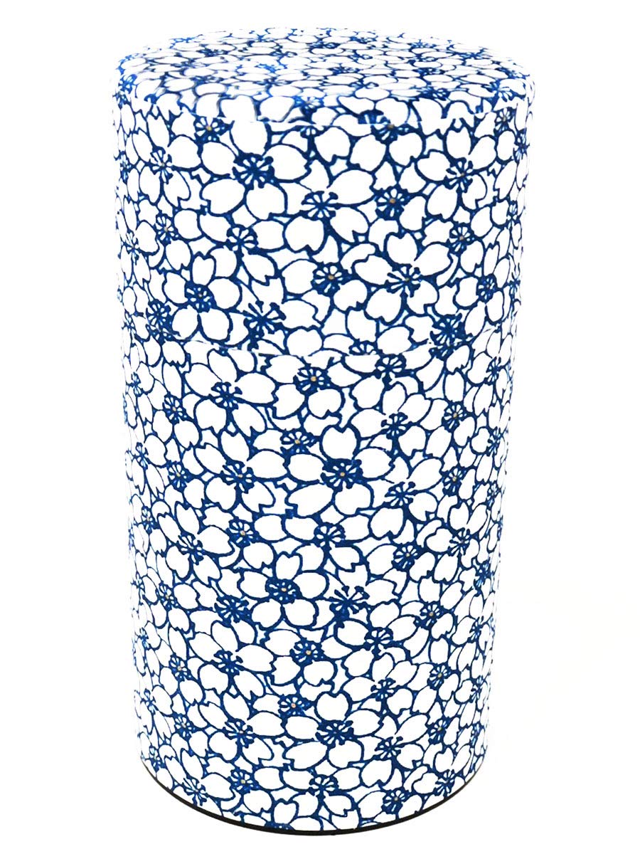 Kitsusako Kyoto-Born Yuzen Tea Can Cherry Blossom Pattern - YOYO JAPAN