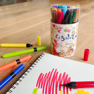 Kokuyo Japan Irofude Water-Based Brush Pen 24 Color Set Ke-Ac34-24 - YOYO JAPAN