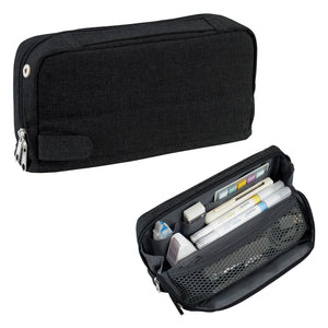 Kokuyo Kabako Large Capacity Pen and Pencil Case Black F-Vbf261D - YOYO JAPAN