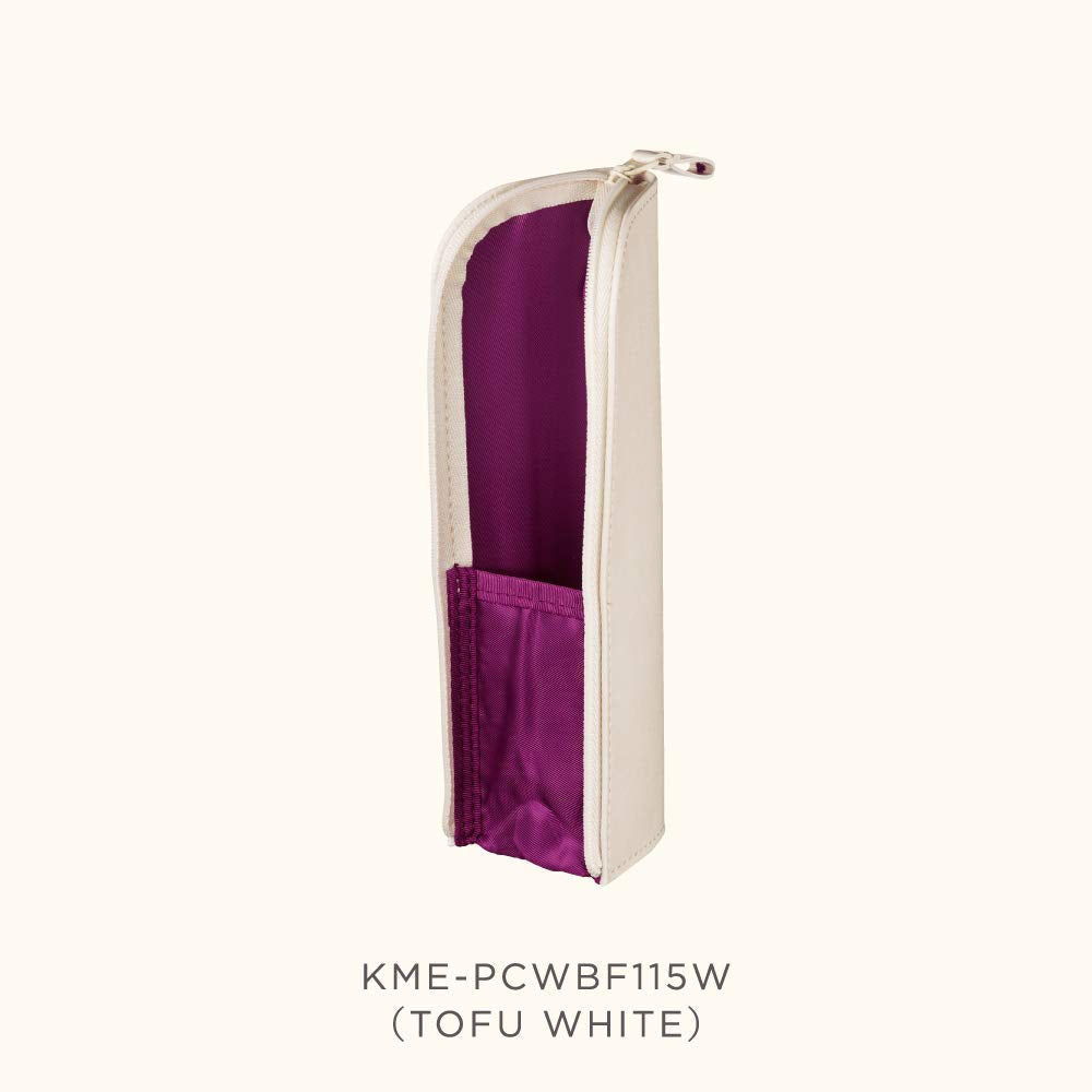 Kokuyo Japan Pen Case Slim Me White Kme-Pcwbf115W Tofu White - YOYO JAPAN