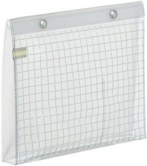 Kokuyo Transparent A5 Pouch Flat Type Silver Gray F-Vbf243-1 Office Essentials - YOYO JAPAN