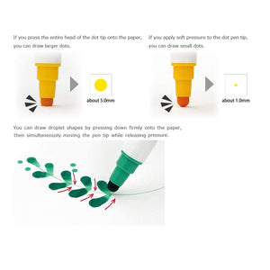 Kuretake Japan Water-Based Dot Pen Zig Clean Color 12 Colors Tc-6100/12V - YOYO JAPAN