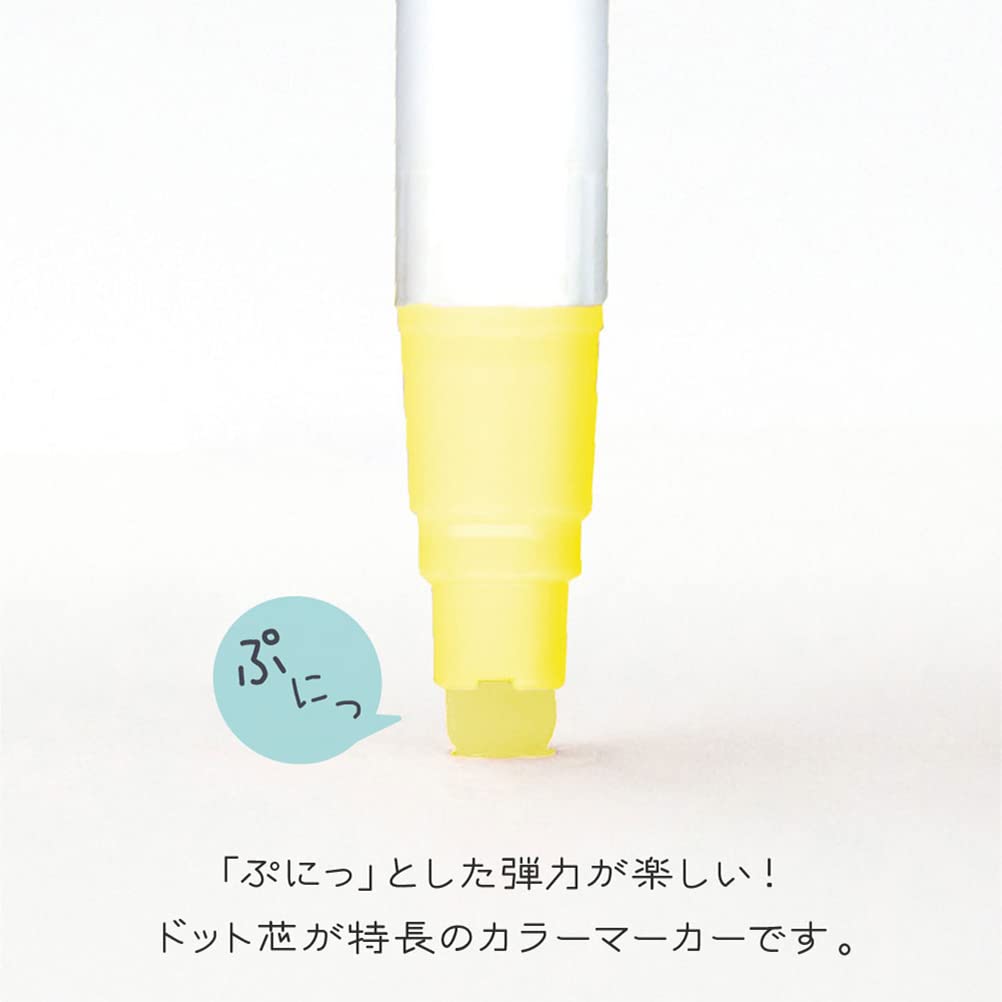 Kuretake Japan Water-Based Pen Zig Clean Color Dot Highlight Set Tcsd-6100/6Vc - YOYO JAPAN