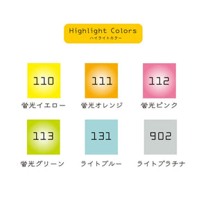 Kuretake Japan Water-Based Pen Zig Clean Color Dot Highlight Set Tcsd-6100/6Vc - YOYO JAPAN