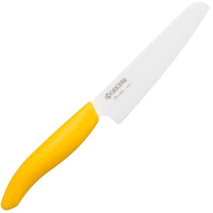 Kyocera Japanese Kitchen Knife 12Cm Yellow Micro Serrated Blade - Bleach Disinfection Compatible - Free Resharpening Ticket - Fkr-Mg120Yl - YOYO JAPAN