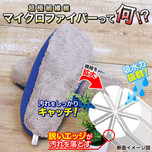 Lec Gekiochi-Kun Clean Room Shoes L 25-27Cm Navy Japan Microfiber Cleaning - YOYO JAPAN