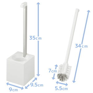 Lec Japan Toilet Brush W/ Case Compatible With Panasonic Arauno B00178 (White) - YOYO JAPAN