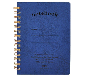 Life Pocket Notebook A6 5mm Grid Blue N196A - Compact and Durable - YOYO JAPAN