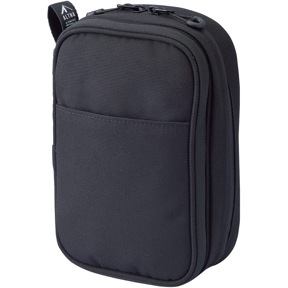 Lihit Lab Japan Cordura Tool Pouch Double Pen Pouch A7765-24 Black - YOYO JAPAN