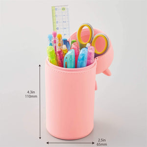 Lihit Lab Stand Pen Case Big Punilab Mikeneko A7714-7 Japan - YOYO JAPAN