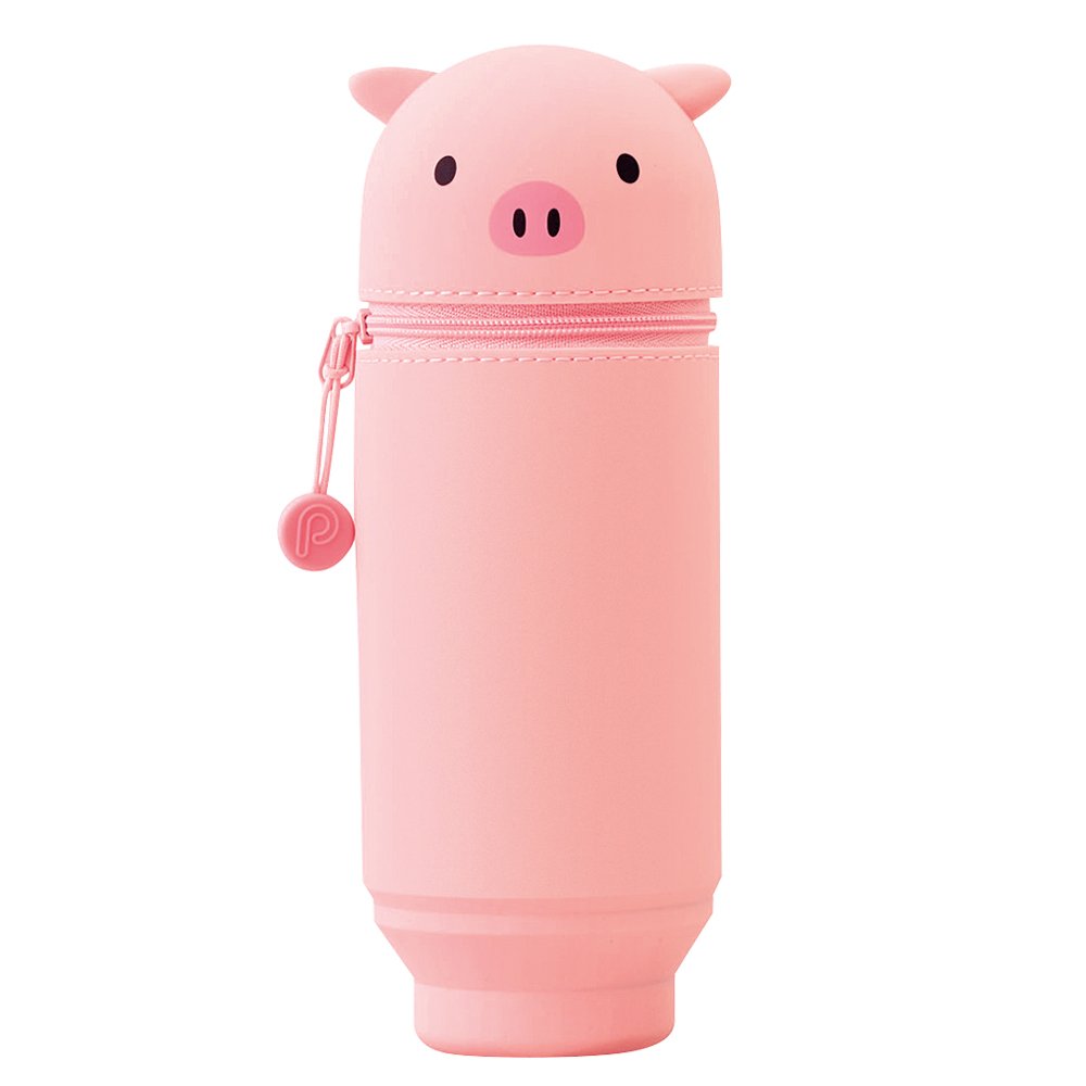 Lihit Lab Stand Pen Case Big Punilab Pig A7714-5 Japan - YOYO JAPAN