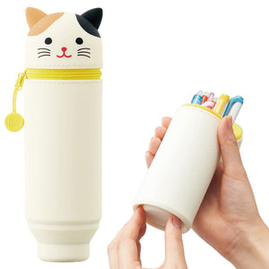 Lihit Lab Stand Pen Case Punilab Mikeneko A7712-7 Japan - YOYO JAPAN