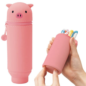 Lihit Lab Stand Pen Case Punilab Pig A7712-5 Japan - YOYO JAPAN
