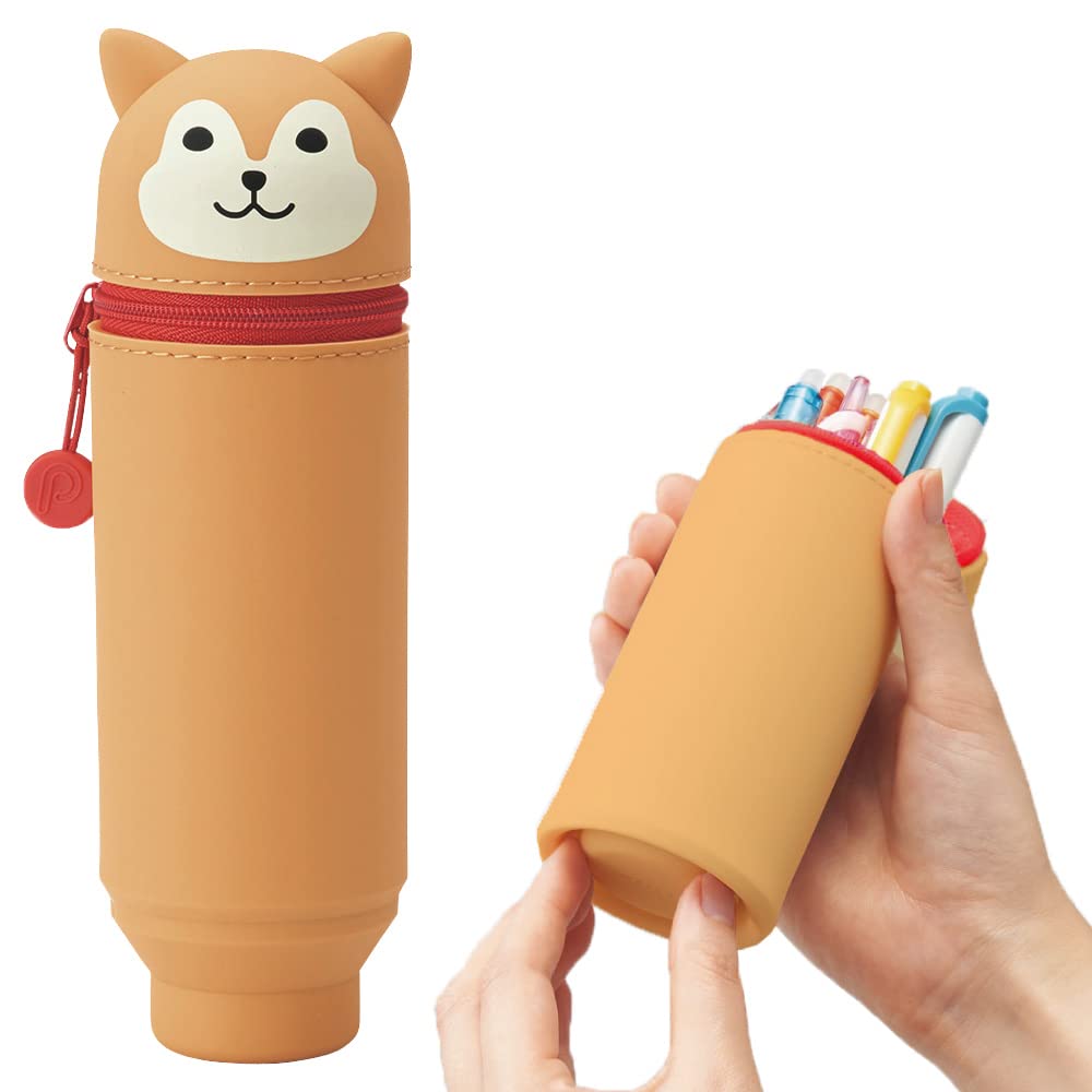 Lihit Lab Stand Pen Case Punilab Shibainu A7712-2 - YOYO JAPAN