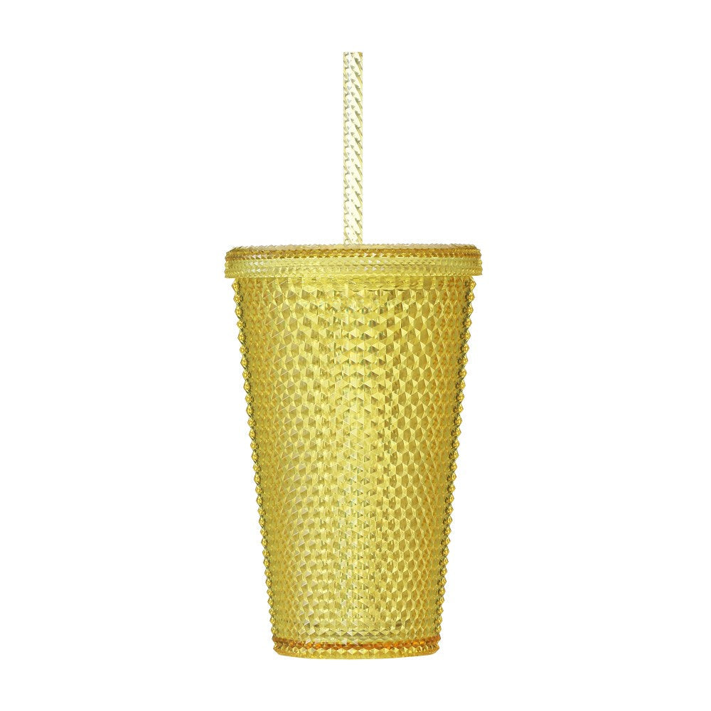Logo Cold Cup Tumbler Bumpy Yellow 473Ml - YOYO JAPAN