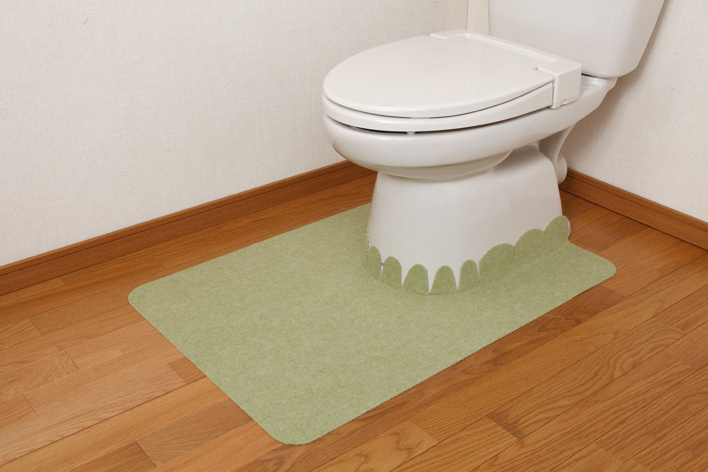 Sanko Mitsuba Okunaga Toilet Mat 60X90Cm Green Okudake Suction Ke-96 Made In Japan Washable Deodorant - YOYO JAPAN