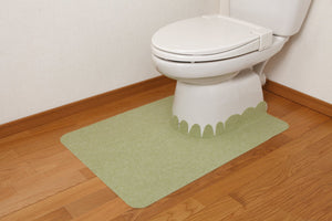 Sanko Mitsuba Okunaga Toilet Mat 60X90Cm Green Okudake Suction Ke-96 Made In Japan Washable Deodorant - YOYO JAPAN