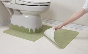 Sanko Mitsuba Okunaga Toilet Mat 60X90Cm Green Okudake Suction Ke-96 Made In Japan Washable Deodorant - YOYO JAPAN
