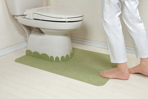 Sanko Mitsuba Okunaga Toilet Mat 60X90Cm Green Okudake Suction Ke-96 Made In Japan Washable Deodorant - YOYO JAPAN