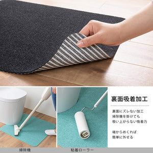 Sanko Mitsuba Pf-102 Stay-In Place Toilet Mat Japan - 55X60Cm - Washable Deodorant Floor Stain Prevention Suction - YOYO JAPAN