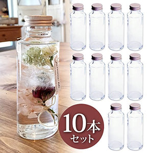 Rhyme Japan Herbarium Cylindrical Glass Bottle 100Cc Set Of 10 - YOYO JAPAN