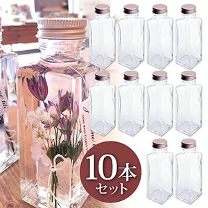 Rhyme Japan Herbarium Square Column Glass Bottle 100Cc 10-Pc Set - YOYO JAPAN