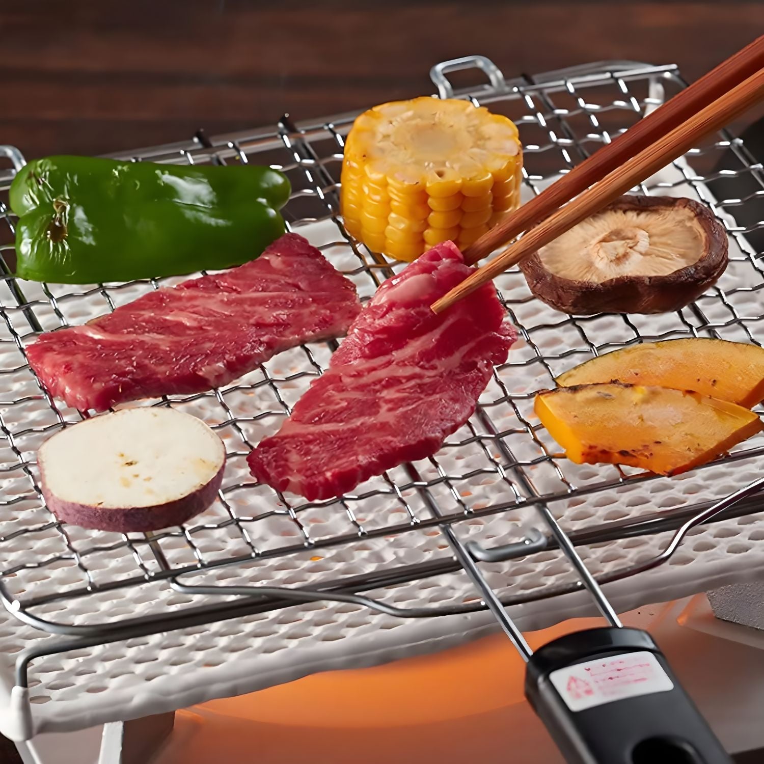 Men'S Woven Wire Rack Ceramic Far-Infrared Bbq Grill Mesh Japan - YOYO JAPAN