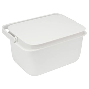 Marna 5L Square Bucket With Lid & Handle - Live Cleanly White W627W - Made In Japan - YOYO JAPAN