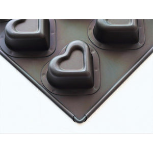 Matsunaga Double-Heart Cake Mold (Teflon-Coated Baking Mold) 12 Wells - YOYO JAPAN