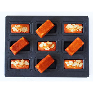 Matsunaga Financier Cake Mold (Nonstick Teflon-Coated Financier Pan) 9 Wells - YOYO JAPAN