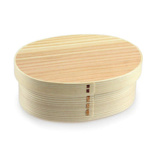 Japan Eemon Festival Oval Bento Box Natural Finish - Matsuri No Eemon Magewappa - YOYO JAPAN