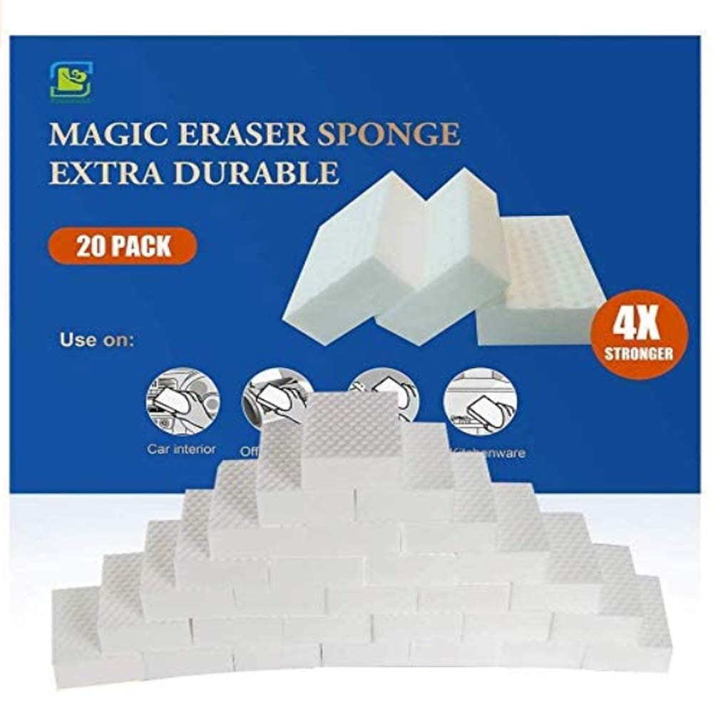 Melamine Sponge 20Pcs Japan | Magic Cleaning Sponge No Detergent | Bathroom Tableware Cookware Stain Remover | Just Water - YOYO JAPAN