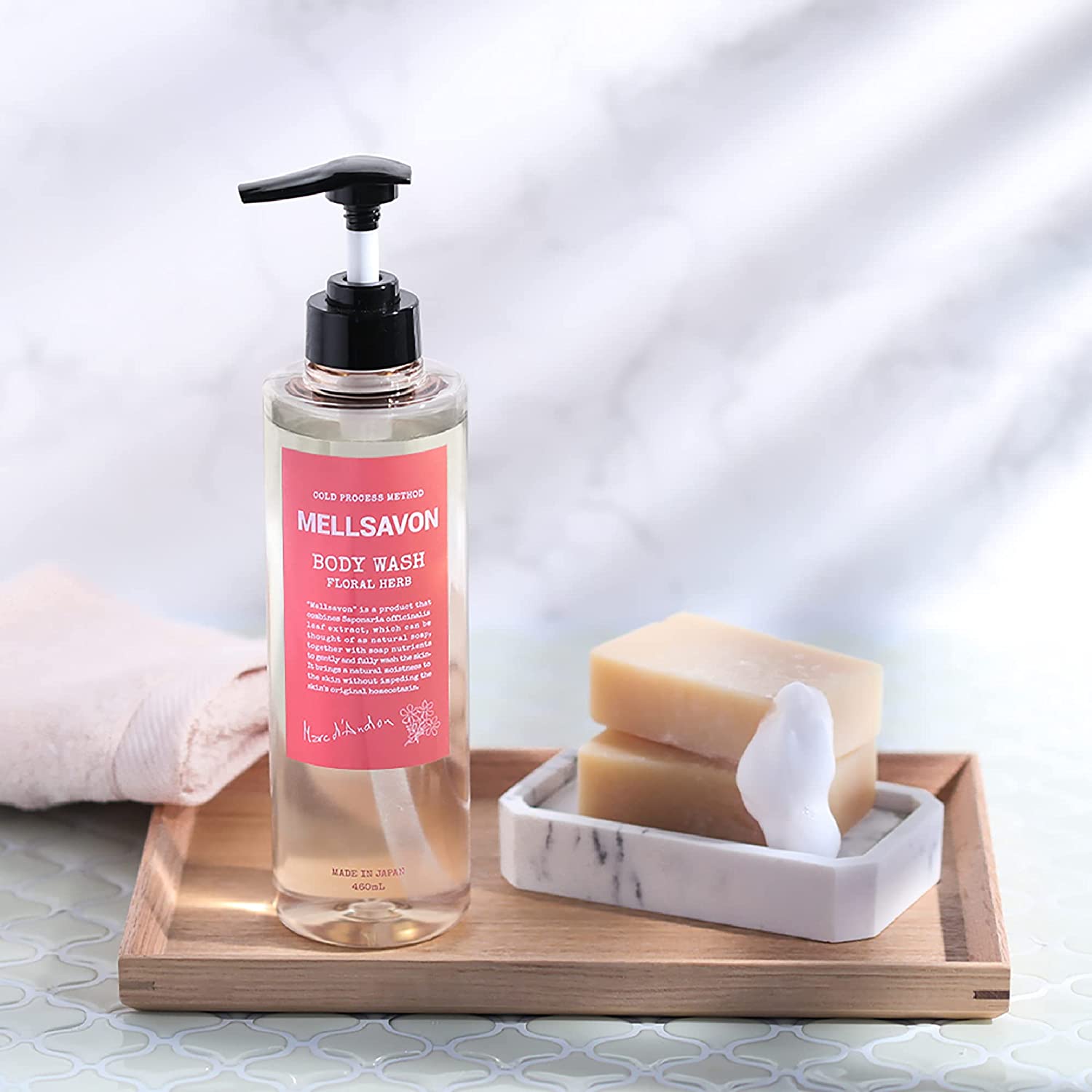 Mellsavon Floral Herbs Moist Type Body Wash 460g - YOYO JAPAN