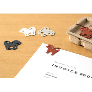 Designphil Midori Clip Peek Lips Dog Pattern 43396006 Paper Clip Accessory - YOYO JAPAN