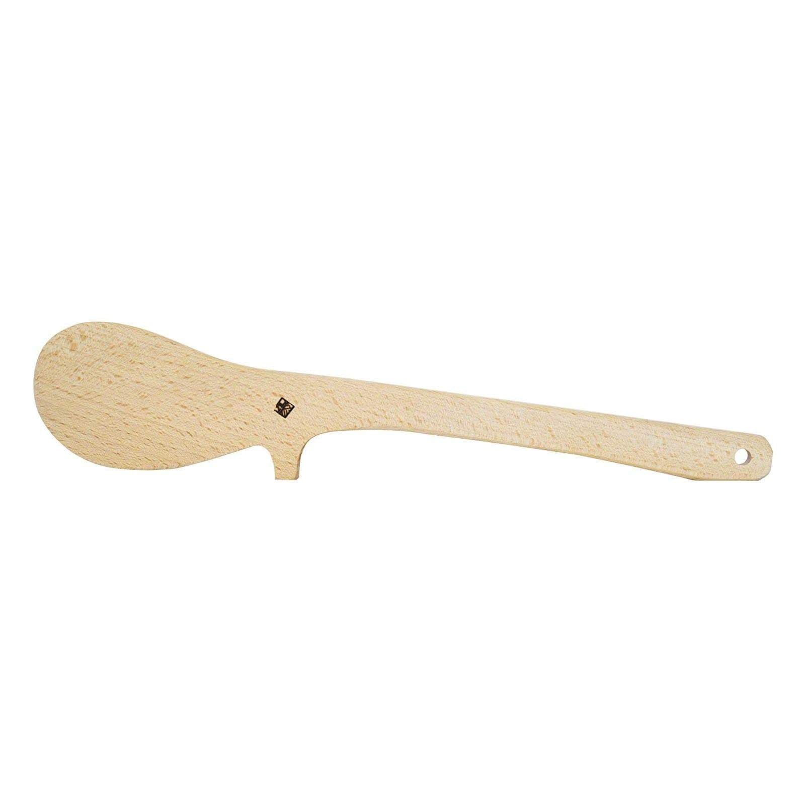 Miranda Style Omoeraku Handcrafted Japanese Beech Wood Spatula Large - Round - YOYO JAPAN