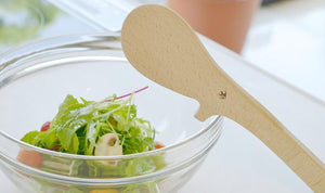 Miranda Style Omoeraku Handcrafted Japanese Beech Wood Spatula Large - Round - YOYO JAPAN