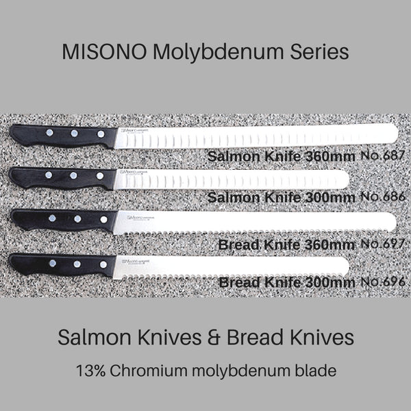 Misono Molybdenum Salmon Knife Salmon Knife 300mm (No.686) - YOYO JAPAN