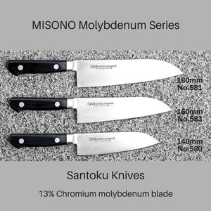 Fashion Misono Molybdenum Santoku Knife Japan No.580 140Mm - YOYO JAPAN