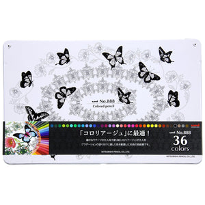 Mitsubishi Pencil Colored Pencils No. 888 36 Colors Japan K88836C - YOYO JAPAN