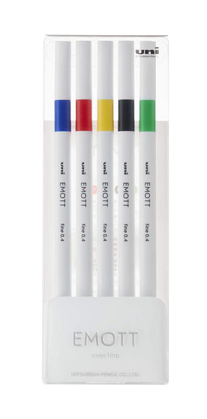 Osama Mitsubishi Pencil Emott Vivid Color 5-Color Set Markers Felt-Tip Pens - YOYO JAPAN