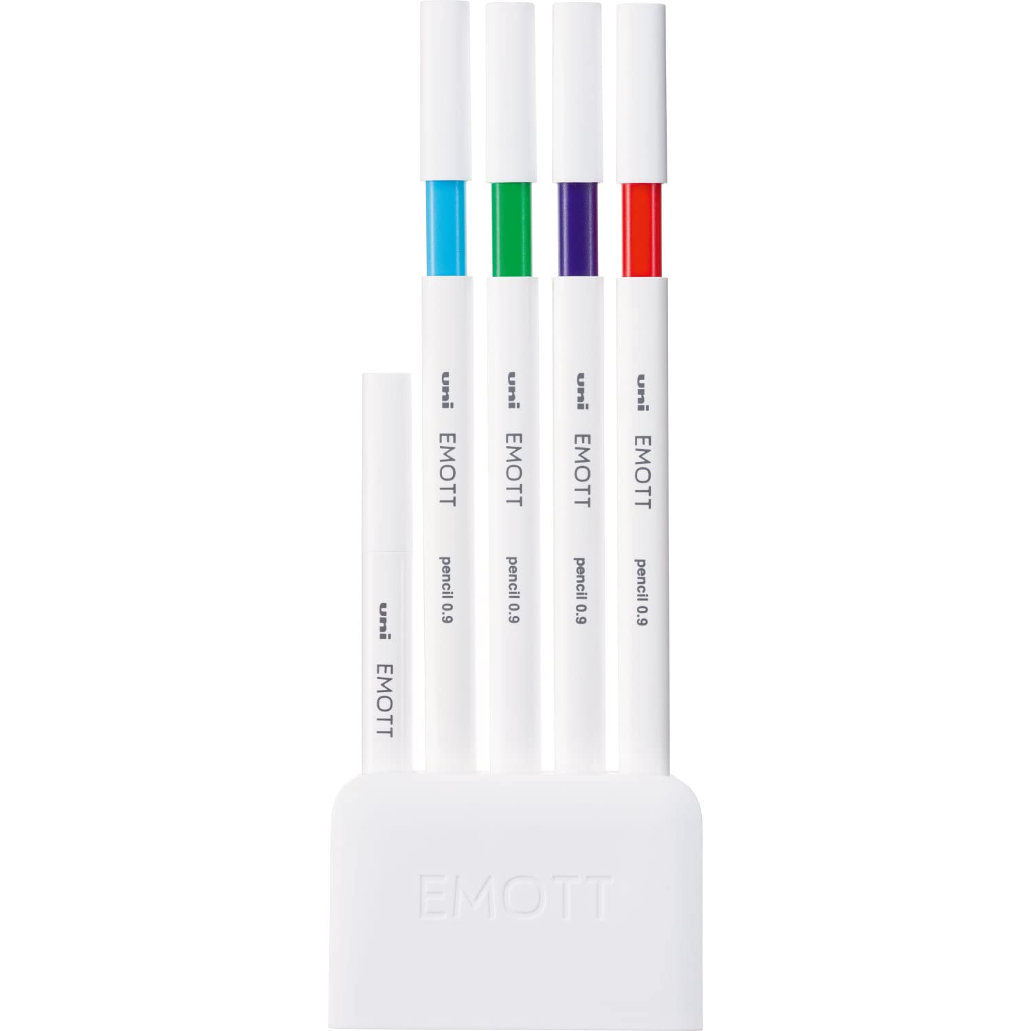 Mitsubishi Pencil Emott Mechanical Pencil Set 0.9mm 4 Refresh Colors No.1 - YOYO JAPAN