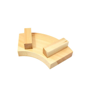 Miyabi Urushi Hinoki Cypress Wooden Sushi Geta Plate 35cm - YOYO JAPAN